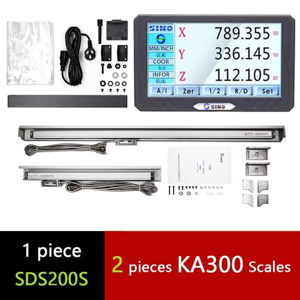 SINO DRO Kit, Avanceret Touchskærm, 0,005 mm Opløsning,DRO- og 2PCS -skalaer