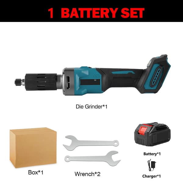 Børsteløs Dødsgrinder, 35000 RPM, Fungerer med 18V Batteri,Med 1xBattery