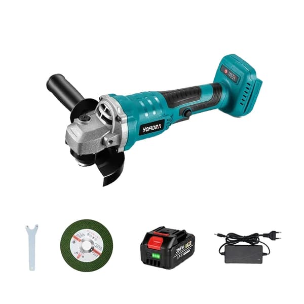 Børsteløs Vinkelsliber, 2500W Effekt, 30000rpm Hastighed,1 batteri, EU