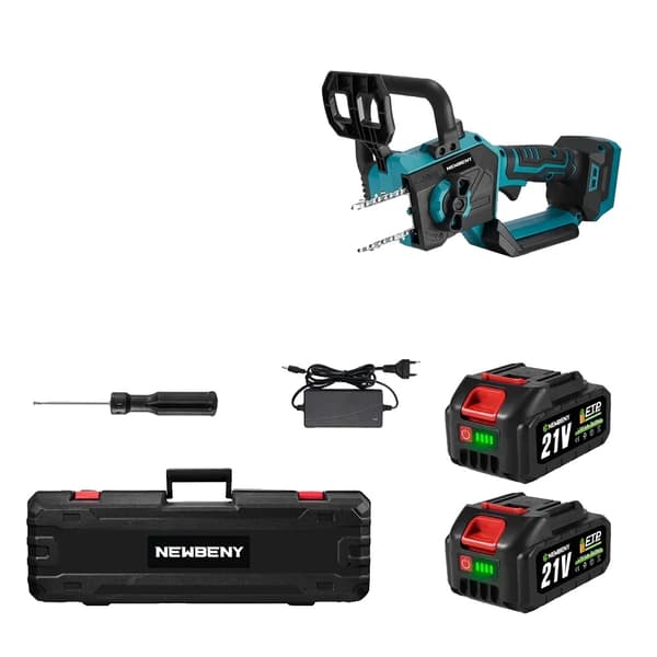 Elektrisk kædesav, 3000W effekt, 12 tommer guideplade,2 batteri