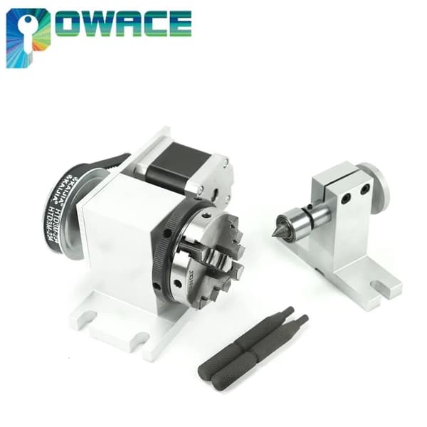 CNC Rotationsaxel, 4-käfigchuck, högprecisionsklämning,4 käken K12-65