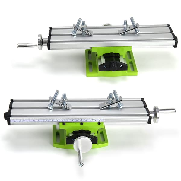 Mini præcisionsfræsemaskine arbejdsbord, X-akse bevægelse 200 mm, Y-akse bevægelse 50 mm, justerbare skydespor.