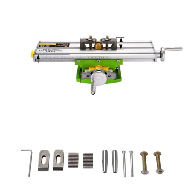 Mini præcisionsfræsemaskine arbejdsbord, dimensioner 330MM x 95MM, justerbare klemmer,BG6330