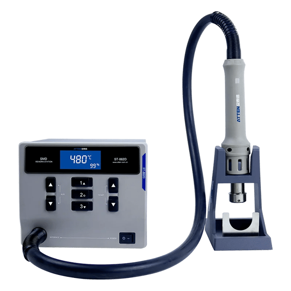 Håndholdt varmepistol, 1000W effekt, digitalt display, automatisk søgefunktion