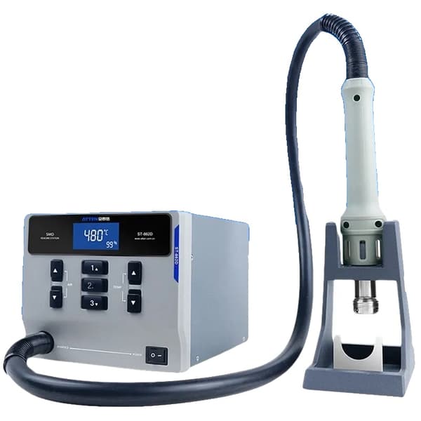 Håndholdt varmepistol, 1000W effekt, digitalt display, automatisk søgefunktion