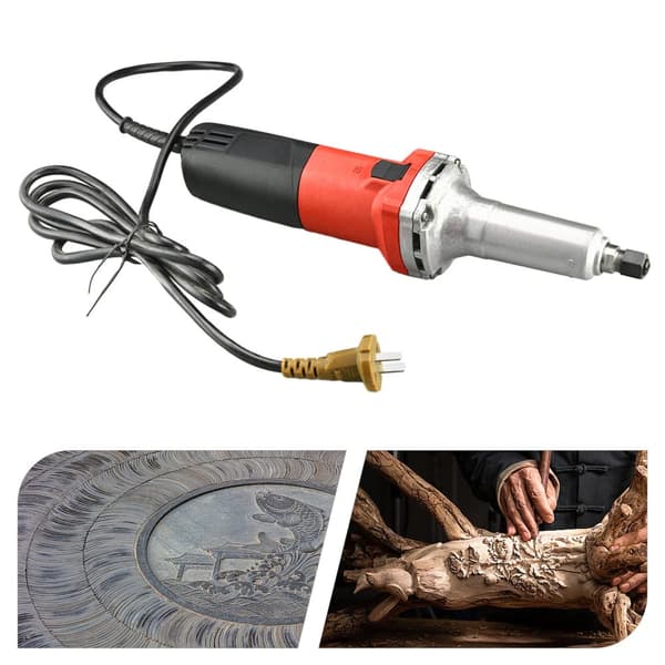 Elektrisk lige die grinder, 600W effekt, 0-27000 omdr./min hastighed, 6 mm collet størrelse