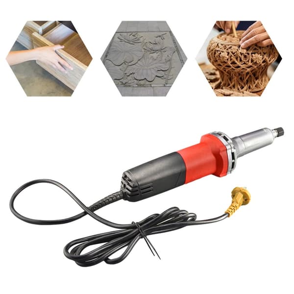 Elektrisk lige die grinder, 600W effekt, 0-27000 omdr./min hastighed, 6 mm collet størrelse