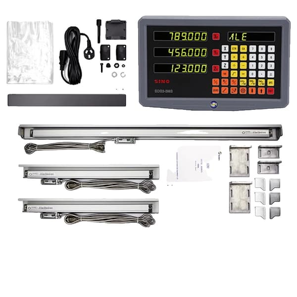 SINO 3-axlig digital avläsningssats, hög precision upplösning, flera skalaalternativ,DRO-3 delar KA300