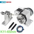 Miniatyrbild 2 av 2: CNC Rotationsaxel, 3/4 käftar chuck, Nema17 stegmotor,3 Käke