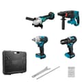 Miniatyrbillede 1 af 2: Combo værktøjsæt, inkluderer elektrisk slagnøgle, vinkelsliber,Intet batteri Intet stik