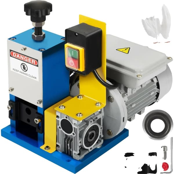 Elektrisk Kabelafisoleringsmaskine, 1/4 HK Induktionsmotor, Afsætningshastighed 60 ft/min,Med Blade Grove