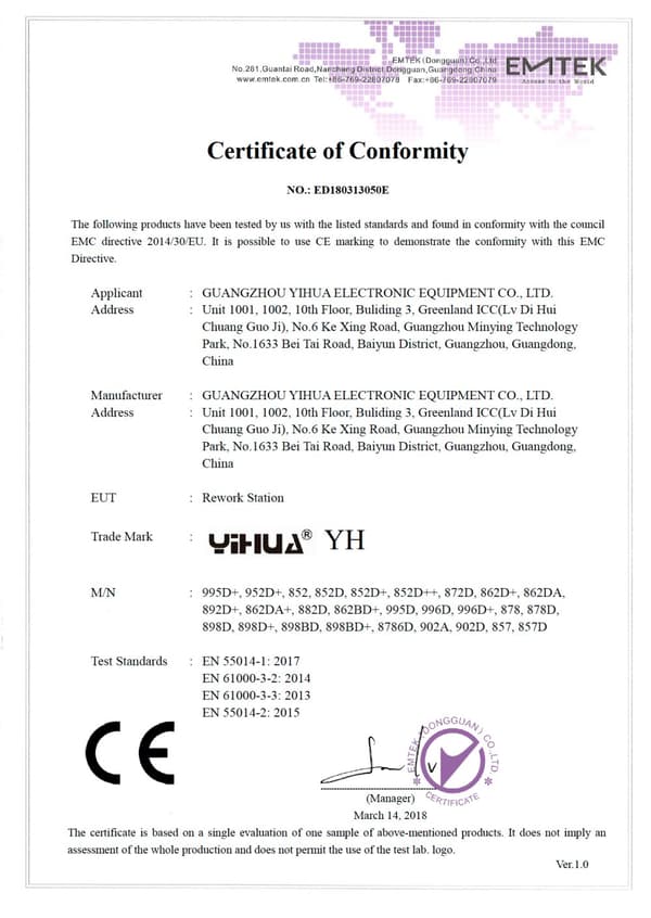 Yihua 8786D-I 2i1 loddestation