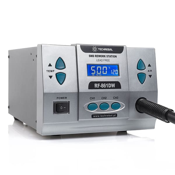 Varmluftsloddestation TECHREBAL RF-861DW 1000W grå