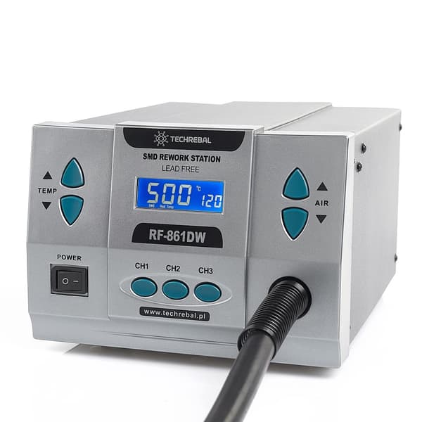 Varmluftsloddestation TECHREBAL RF-861DW 1000W grå