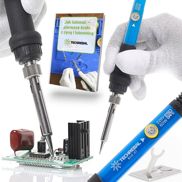 Sæt med 11 elementer - Etui + Blue Jet + ESD-15 pincet + blikhætteglas + sugemundstykke + stativ + svamp + 5 logospidser