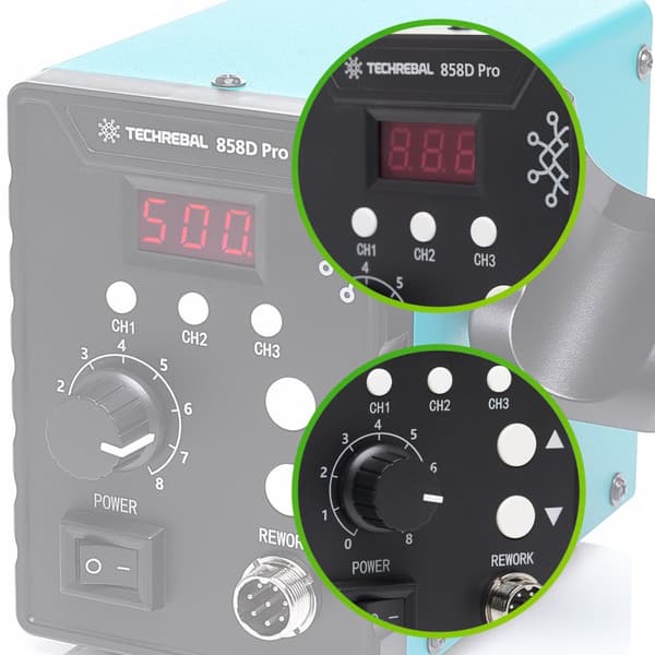 TECHREBAL 858D Pro varmluft loddestation