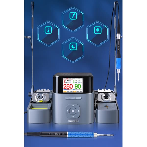 Aixun Dual Precision Loddestation (T210+T115) T420D med 6 spidser (K,S,I) WIFI