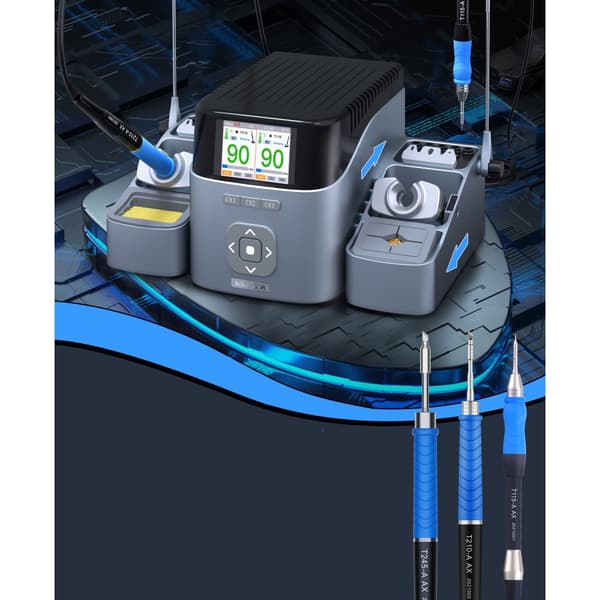 Aixun Dual Precision Loddestation (T210+T115) T420D med 6 spidser (K,S,I) WIFI
