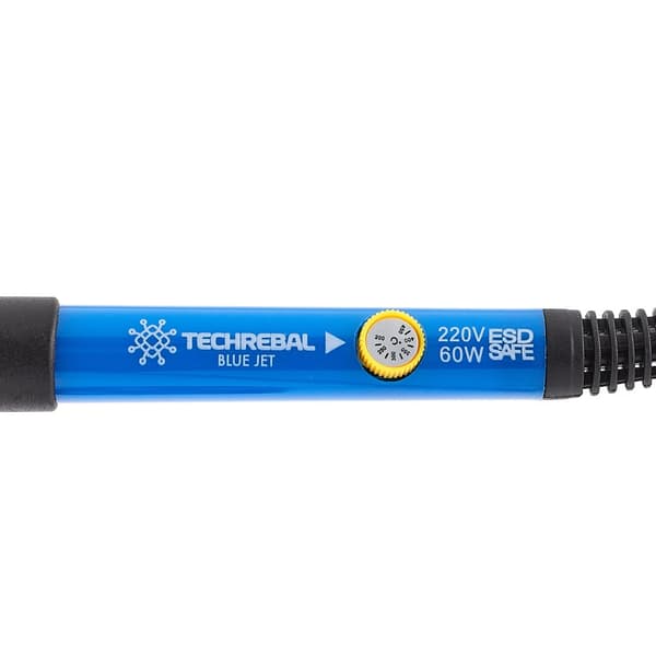 Techrebal "Blue Jet" TBJ60W 39-i-1 brændeovn med 60 W-potentiometer (loddekolbe, 29 spidser, svampestativ og etui)