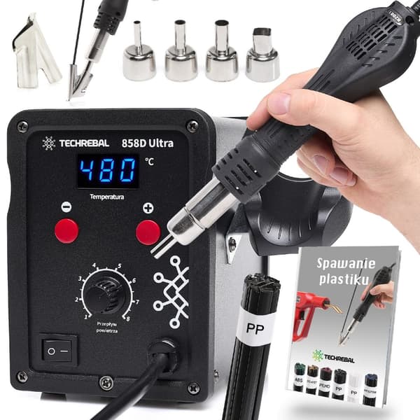 PLASTSVEJSEMASKINE Techrebal 858D ULTRA 750W PP bindemiddel DYSE MEN gratis