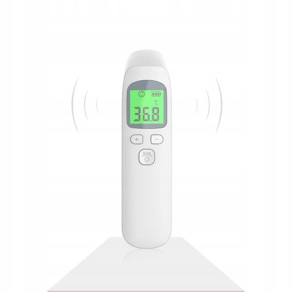 Berøringsfri medicinsk infrarød termometer + 360° spejl til observation af din baby i bilen