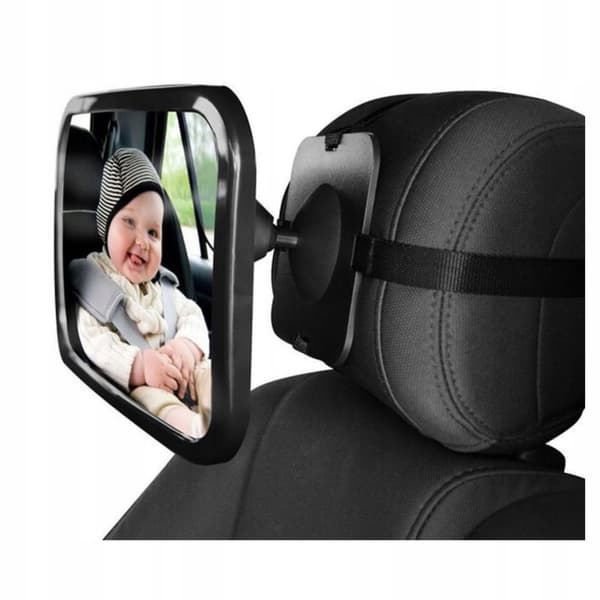 Berøringsfri medicinsk infrarød termometer + 360° spejl til observation af din baby i bilen