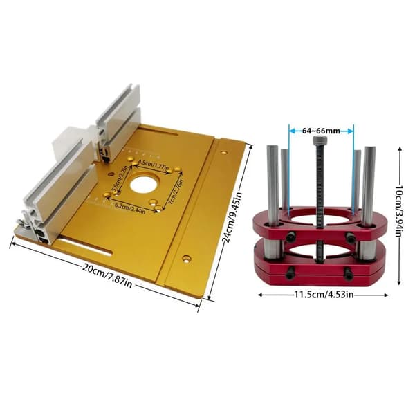 Router Lift Sæt, Aluminiumlegering, Rustbeskyttende Design,Guld