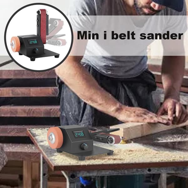 Bänkslip, 350W effekt, 10 slipband, hög hastighet i drift