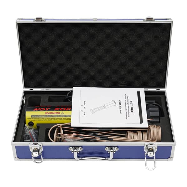 Magnetisk induktionsvarmer kit, 1200-1300W effekt, opvarmer op til 800°C,Gul Sort