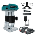 Miniatyrbillede 2 af 2: Wood Router, 30000 omdr./min hastighed, børsteløs motor,2 stk. 2,0 Ah batteri