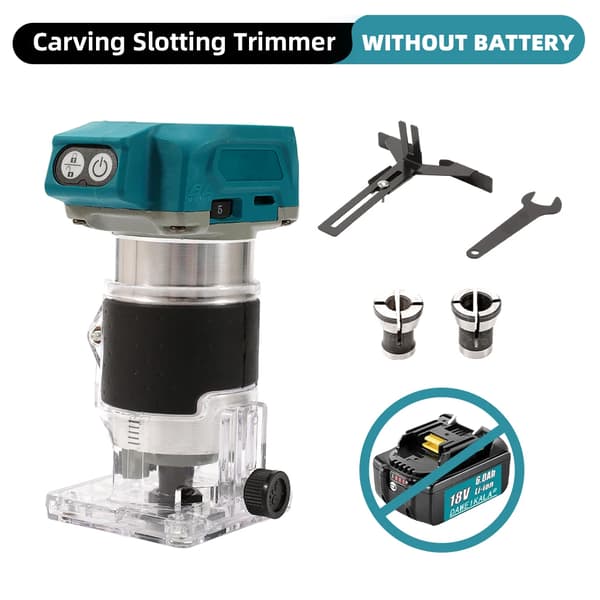 Borstlös Trätrimma, 10 000-30 000 RPM, 5 Hastighetsjusterbar,Ingen batteri