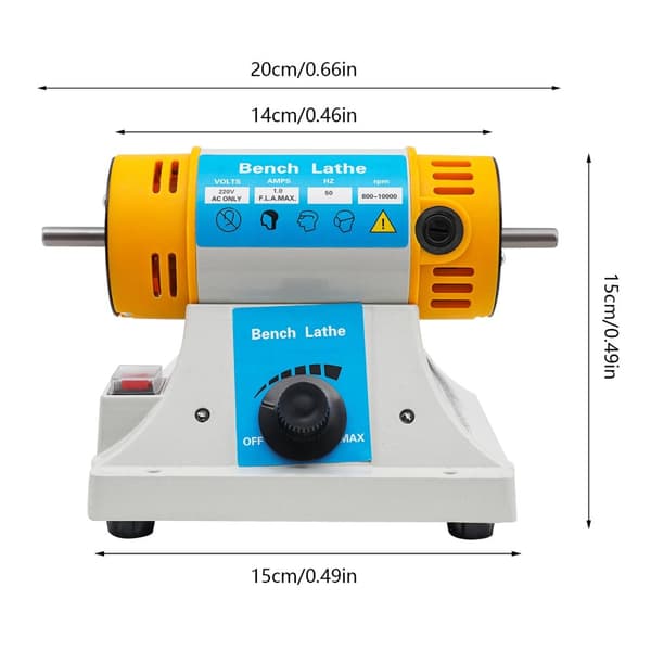 Bænkbuffer Poleringsmaskine, 320W Højhastighedsmotor, Justerbar 800-10000RPM,EU