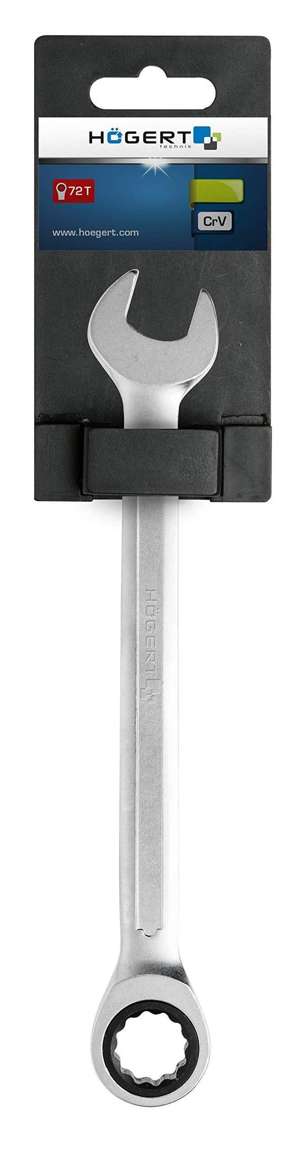 Skiftnyckel med spärrhake Hogert HT1R022; 22 mm
