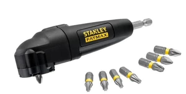 Höger vinkel borrfäste Stanley STA88582-XJ + Bits spår