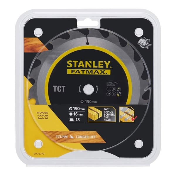 Sågklinga Stanley STA15370-XJ; 190x16 mm; Z18