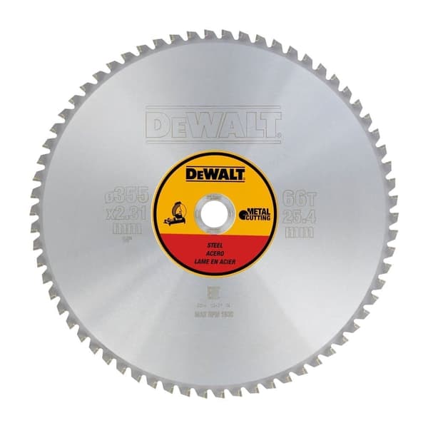 Sågklinga för metall DeWalt; 355x2,31x25,4 mm; Z66; 1,5°