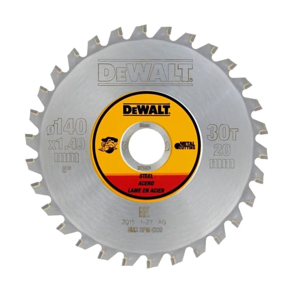 Sågklinga för metall DeWalt; 140x1,49x20,0 mm; Z30; 1,5°
