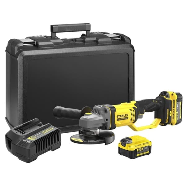 Vinkelslip Stanley SFMCG400M2K-QW; 18 V; 2x4,0 Ah batt.