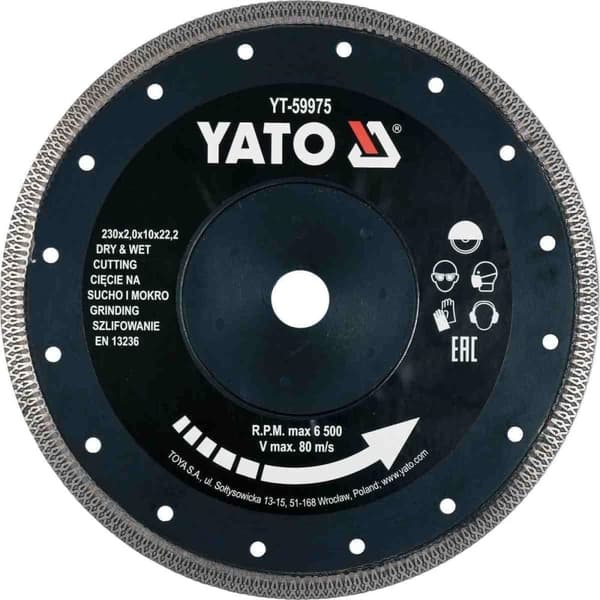 Diamantkapskiva Yato YT-59975; 230x2,0 mm