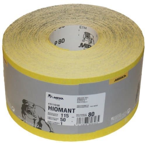 Sandpappersrulle Mirka HIOMANT; 115 mm; 50 m; P80