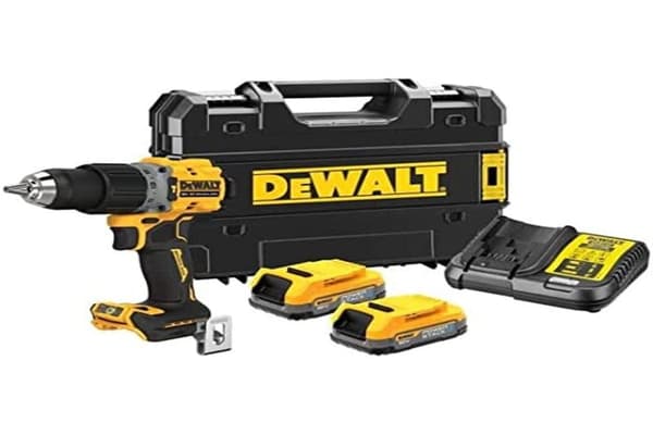 Slagskruvdragare/borr DeWalt DCD805E2T-QW; 18 V; 2x1,7 Ah batt.
