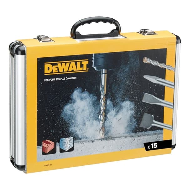 Sats med borr- och mejslar DeWalt DT9679-QZ; SDS-Plus; 15 st.