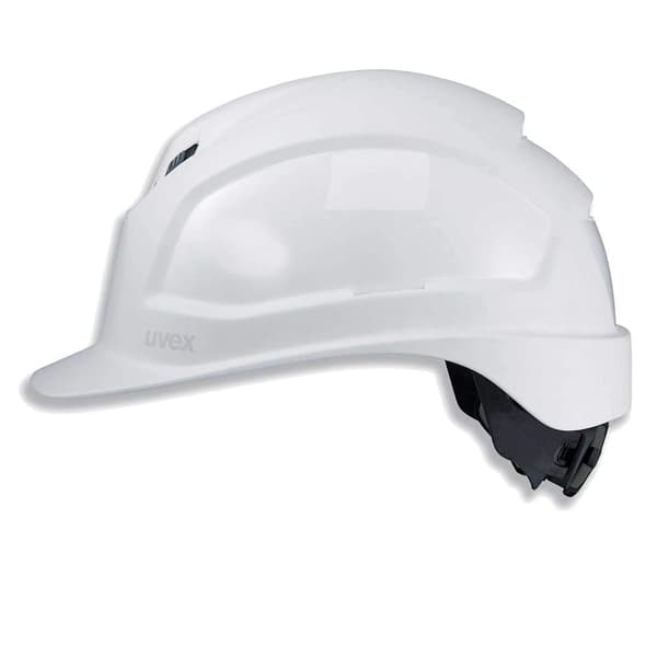 Skyddshjälm Uvex Pheos IES; 51-61 cm; vit; adapter för glasögon