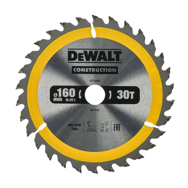 Sågklinga DeWalt DT1932-QZ; 160x20 mm; Z30