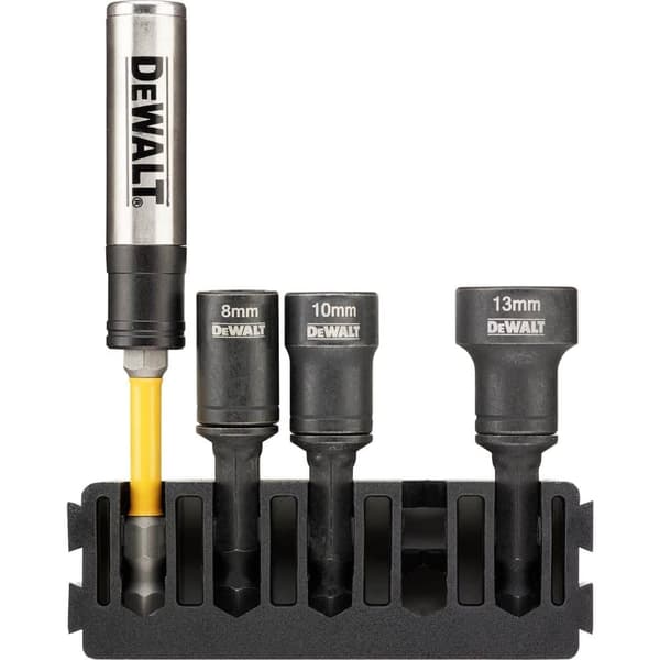 Hylsnyckelsats DeWalt DT70827-QZ; 8-13 mm; 3 st. + Magnethållare