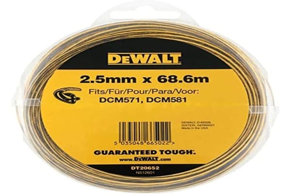 Trimmertråd DeWalt DT20652-QZ; 2,5 mm; 68,6 m