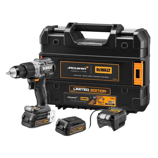 Skruvdragare/borr DeWalt DCD85ME2GT-QW; 18 V; 2x1,7 Ah batt.