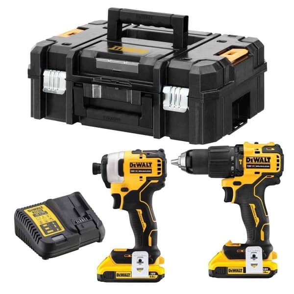 Verktygspaket DeWalt DCK2062D2T-QW(DCD709 + DCF809); 18 V; 2x2,0 Ah batt.
