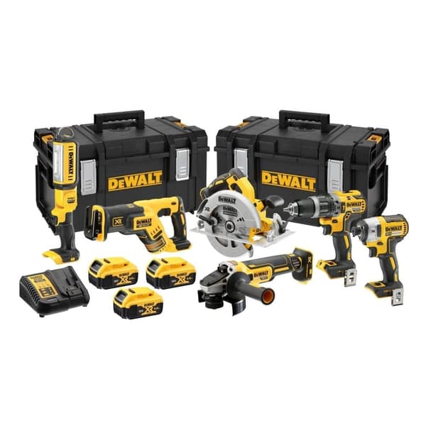 Verktygspaket DeWalt DCK623P3-QW (DCG405 + DCS367 + DCS570 + DCF887 + DCD796 + DCL050); 18 V; 3x5,0 Ah batt.