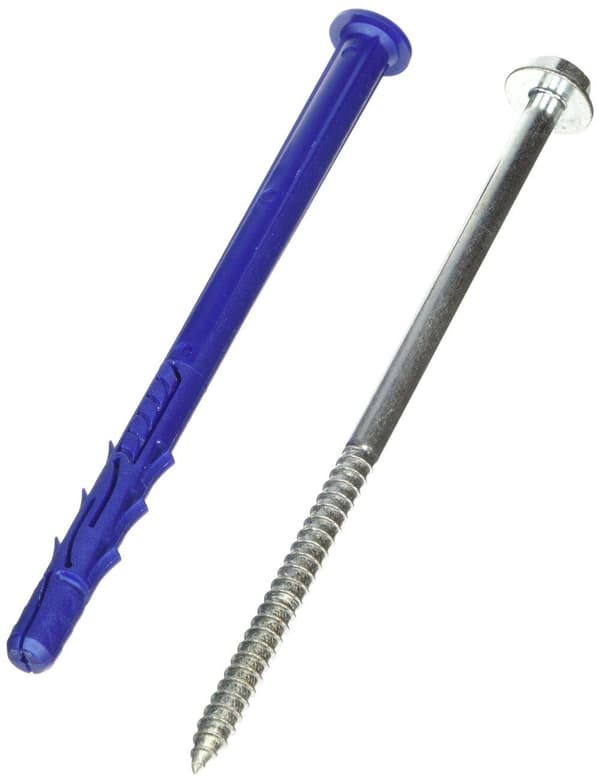 Nylonplugg med skruv RawlPlug R-FF1-N-10K160; 9,8x160 mm; 7,0x169 mm; SW13/T40; 25 st.
